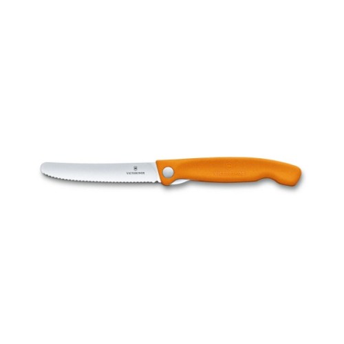 Кухонний ніж Victorinox SwissClassic Foldable Paring 11 см Serrated Orange (6.7836.F9B)