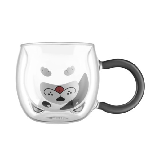 Набір чашок Ardesto Animals 280мл, 2шт, боросилікатне скло, прозорий (AR2628BD)
