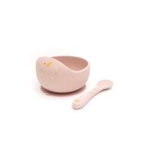 Набір дитячого посуду Oribel Cocoon ложка і миска рожевий (OR220-90013)