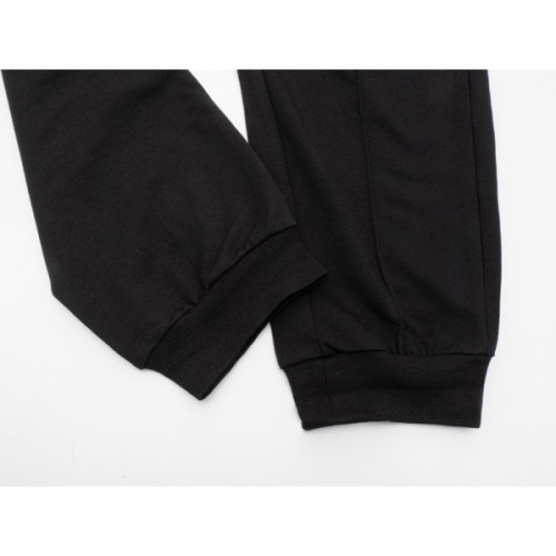 Штани дитячі A-Yugi спортивні на манжетах (7084-146G-black)