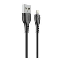 Дата кабель USB 2.0 AM to Lightning 1.0m PVC black Wibrand (WI.DC/BO1B-UL)