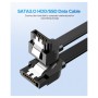 Кабель для передачі даних SATA 3 Data Cable 0.5m 90° corner US217 Black Ugreen (30797)