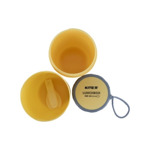Ланч-бокс дитячий Kite круглий 450 мл, жовтий (K23-187-1)