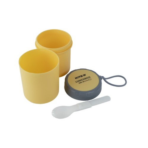 Ланч-бокс дитячий Kite круглий 450 мл, жовтий (K23-187-1)
