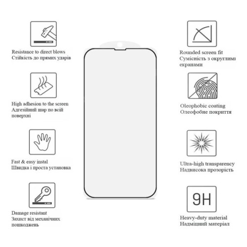Скло захисне Drobak Samsung Galaxy A37 5G Matte Ceramics Black (151566)