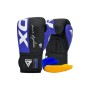 Боксерські рукавички RDX F4 Boxing Sparring Gloves Hook & Loop Blue/Black 16 унцій (BGR-F4U-16OZ)