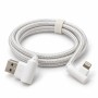 Дата кабель USB 2.0 AM to Lightning 1.0m 2.4A textile 90° corner white XoKo (XK-CTL-005-WH)