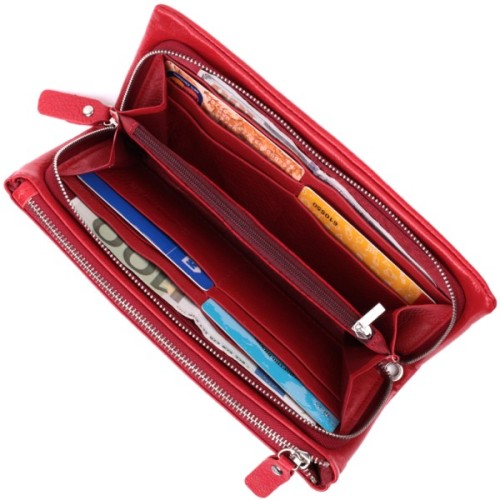 Гаманець ST Leather З натуральної шкіри Червоний (22526)