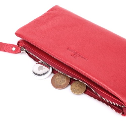 Гаманець ST Leather З натуральної шкіри Червоний (22526)