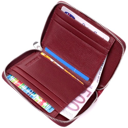 Гаманець ST Leather Шкіряний Бордовий (19491)