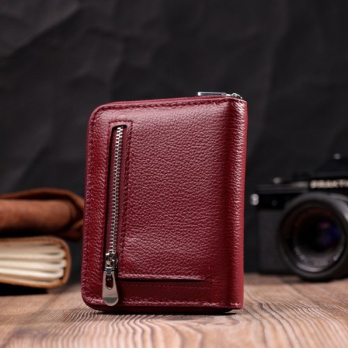 Гаманець ST Leather Шкіряний Бордовий (19491)