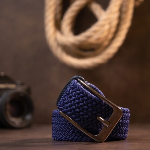 Ремінь Vintage Текстильний чоловічий Синій (20524)