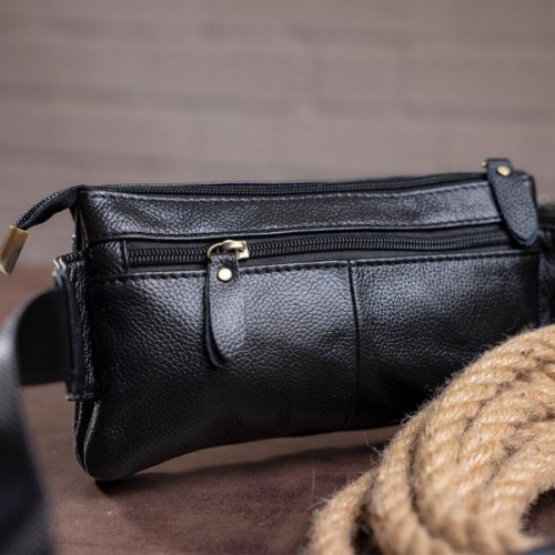 Сумка Vintage На пояс Чорна (14735)