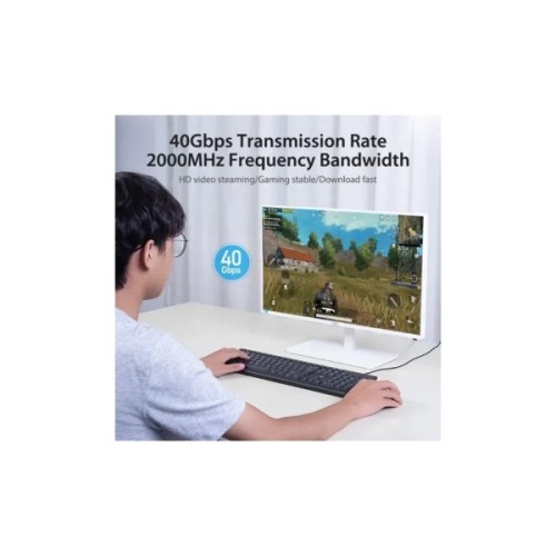 Патч-корд 10м, S/FTP cat 8 RJ-45 black Vention (IKABL)