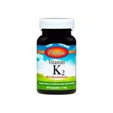 Вітамін Carlson Вітамін К2 (MK-4 Менатетренон), Vitamin K2 Menatetrenone, 5 Мг, 60 Капсу (CAR-01000)