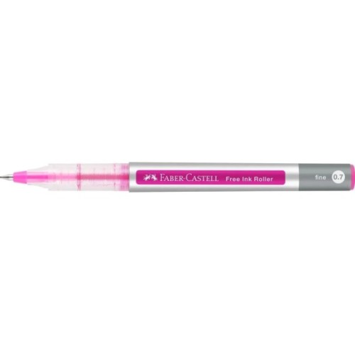 Ролер Faber-Castell Free Ink rollerball, колір чорнила рожевий, 0,7 мм, одноразова (29133)