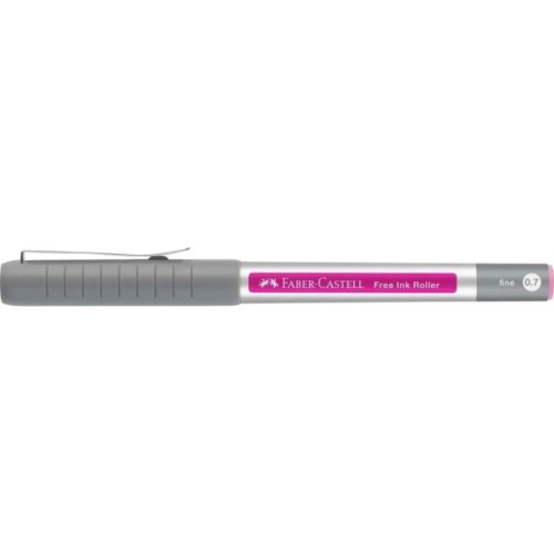 Ролер Faber-Castell Free Ink rollerball, колір чорнила рожевий, 0,7 мм, одноразова (29133)