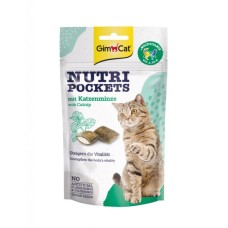 Ласощі для котів GimCat Nutri Pockets Котяча м'ята + Мультивітамін 60 г (4002064419282/4002064419190)