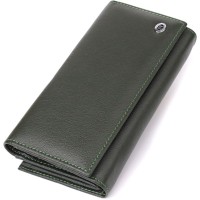 Гаманець ST Leather З натуральної шкіри Зелений (23115)