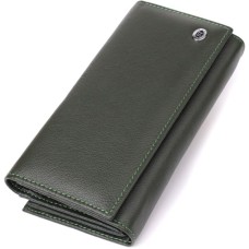 Гаманець ST Leather З натуральної шкіри Зелений (23115)