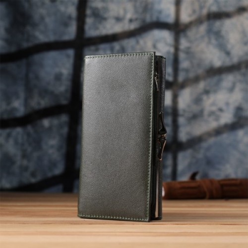 Гаманець ST Leather З натуральної шкіри Зелений (23115)