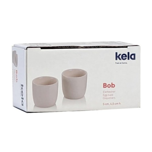 Аксесуар кухонний Kela Bob, підставок для яєць 5 х 4,5 см, 2 шт, порцелянові, бежеві (12118)