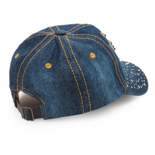 Кепка дитяча Kitti зі стразами (Y9320-6-G-darkblue)