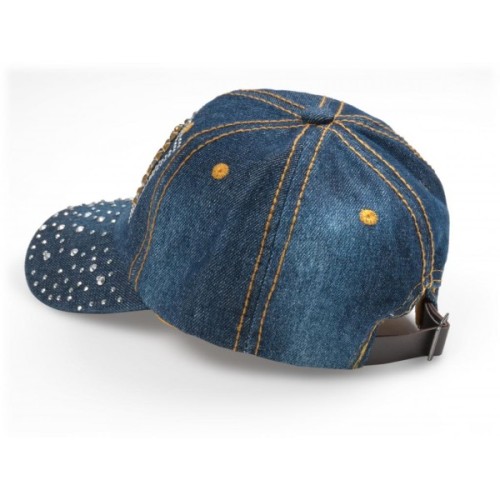 Кепка дитяча Kitti зі стразами (Y9320-6-G-darkblue)