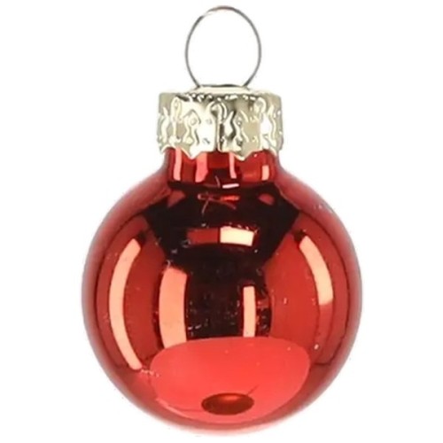 Ялинкова іграшка Chomik скляні кульки 24 шт, 2,5 см, червоні (5900779882126_3)