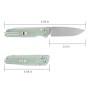 Ніж SRM Terrier D2, Natural G10, Stonewash (258L-GC)