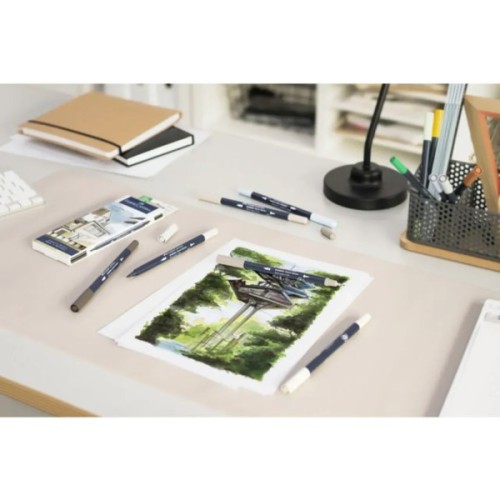 Художній маркер Faber-Castell набір акварельних двосторонніх Goldfaber Gofa Sketch Markers Architecture, 6 кольорів (32545)