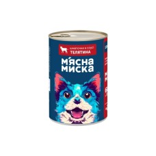 Консерви для собак М'ясна Миска шматочки в соусі з яловичиною 1240 г (4820255192123)