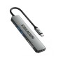 Концентратор Essager USB-C 7-in-1 HDMI + USB 3.2 + USB-C + SD/TF gray (EHB07-QH0G-Z)