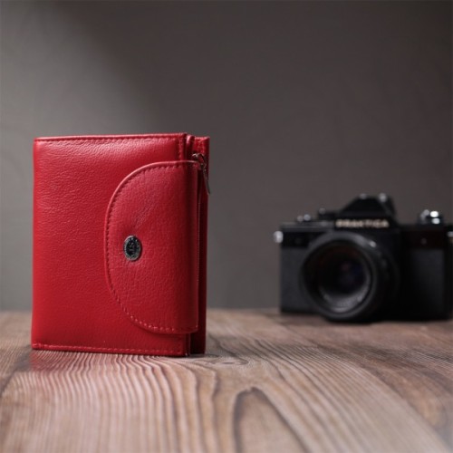 Гаманець ST Leather З натуральної шкіри Червоний (22712)