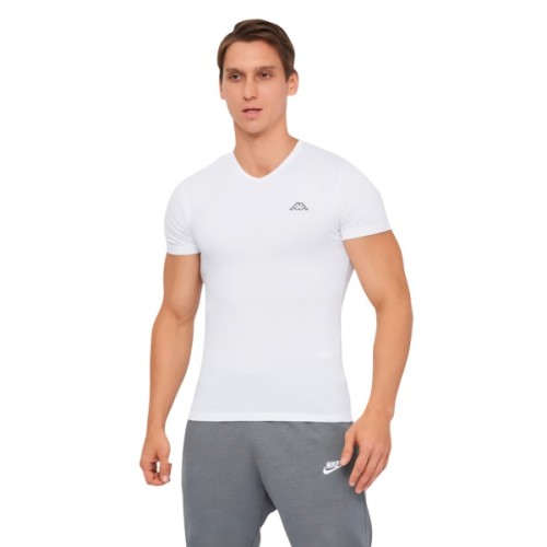 Футболка Kappa T-shirt Mezza Manica Scollo V K1311 Bianco білий XXL (8052394813942)