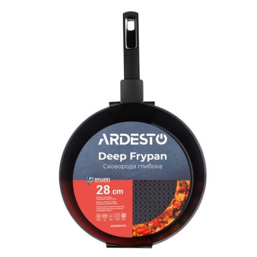 Сковорода Ardesto Gemini Lucca, 28см, алюміній, чорний (AR1928GMI)