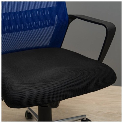 Офісне крісло Richman Фрайдей Хром М-1 (Tilt) Сітка чорна/синя (R00000056027)