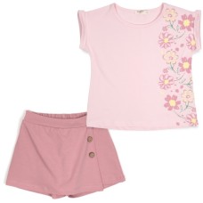 Набір дитячого одягу Breeze із шортами-спідницею (21786-134G-pink)