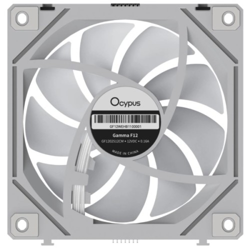 Кулер до корпусу OCYPUS GAMMA F12 ARGB REVERSE BLADE білий (GAMMA-F12-WH1AM01U-GL)