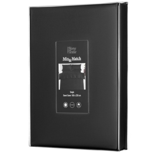 Підковдра Ardesto Mix&Match Premium 100% бавовна, сатин чорний 160х220 см (ART1622DVL)