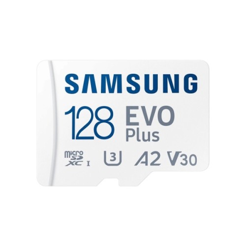 Карта пам'яті Samsung 128 GB microSDXC Class 10 UHS-I U3 V30 A2 EVO Plus+SD Adapte (MC128SA/EU)