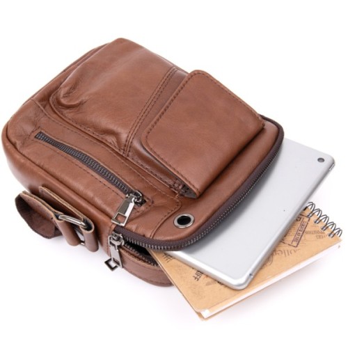 Сумка Vintage З отвором для навушників Коричнева (20414)