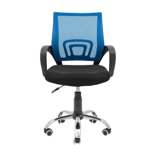 Офісне крісло Richman Спайдер Ю Хром Піастра Сітка чорна + синя (ADD0003023)