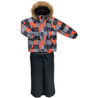 Комплект верхнього одягу дитячий Huppa WINTER 41480030-1 чорний з принтом/чорний 122 (4741468835198)