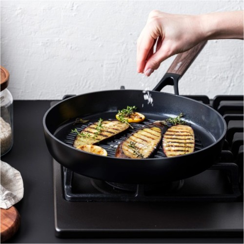 Сковорода GreenPan Eco Smartshape гриль 28 см темне дерево (CC006444-001)