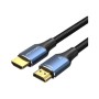 Кабель мультимедійний HDMI M to HDMI M 2.0m 8K60Hz cotton braided blue Vention (ALGLH)