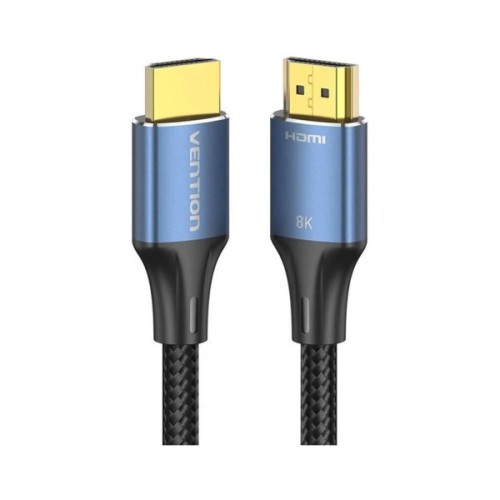 Кабель мультимедійний HDMI M to HDMI M 2.0m 8K60Hz cotton braided blue Vention (ALGLH)