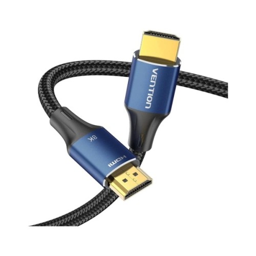 Кабель мультимедійний HDMI M to HDMI M 2.0m 8K60Hz cotton braided blue Vention (ALGLH)