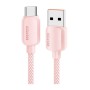 Дата кабель USB 2.0 AM to USB-C 1.0m 100W pink Essager (EXC7A-WL04-P)