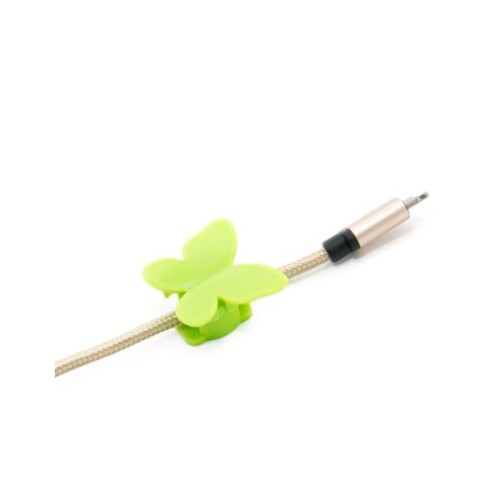 Тримач для кабелю Extradigital CC-948 Cable Clips butterfly, Green (KBC1713)